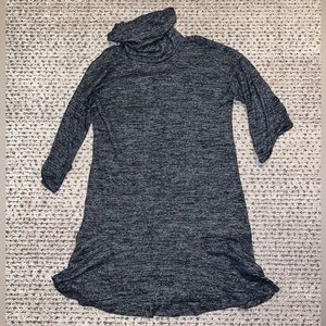 Grey cowl neck sweater dress from Anthropologie